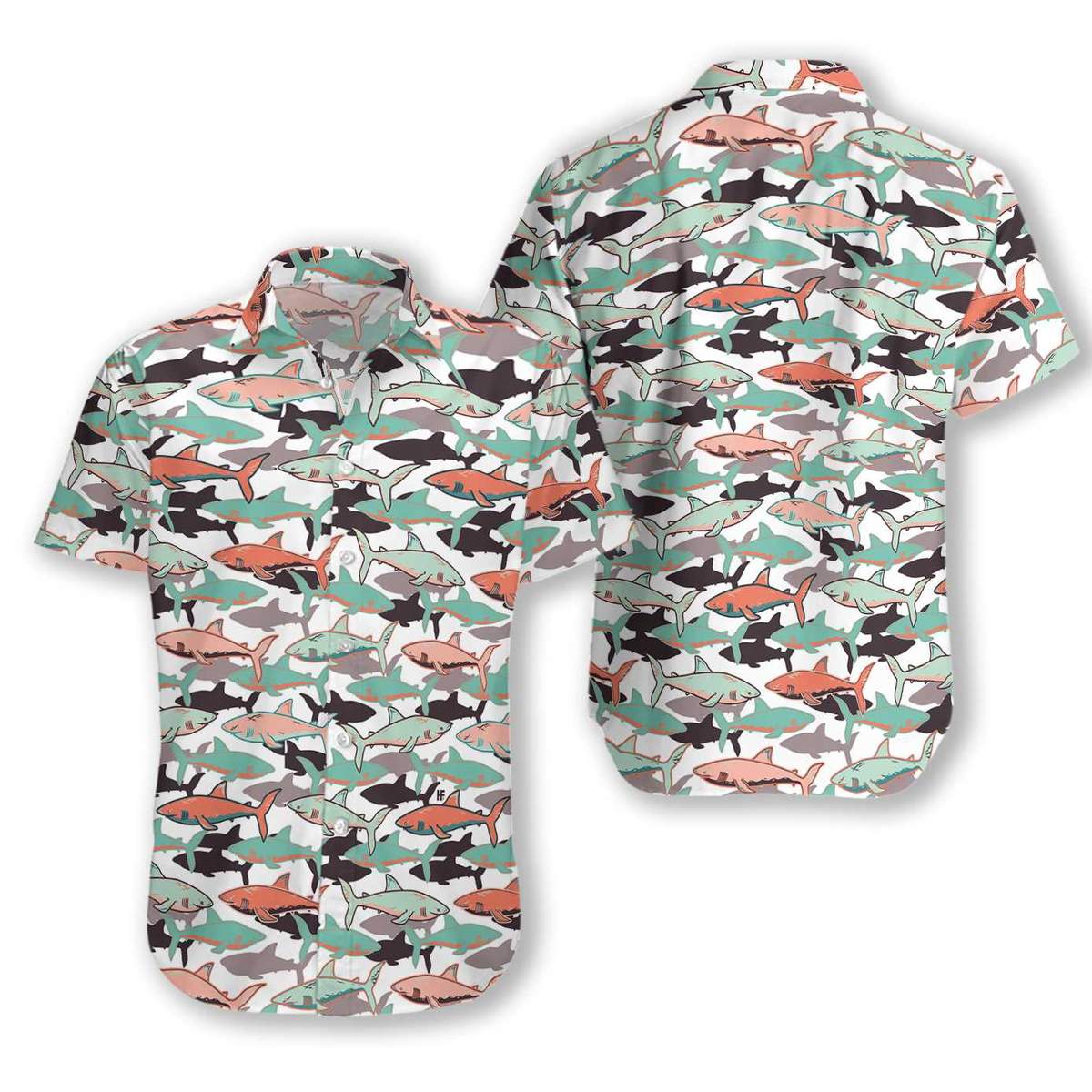 Jawsome Paradise: Shark-inspired Hawaiian Shirt