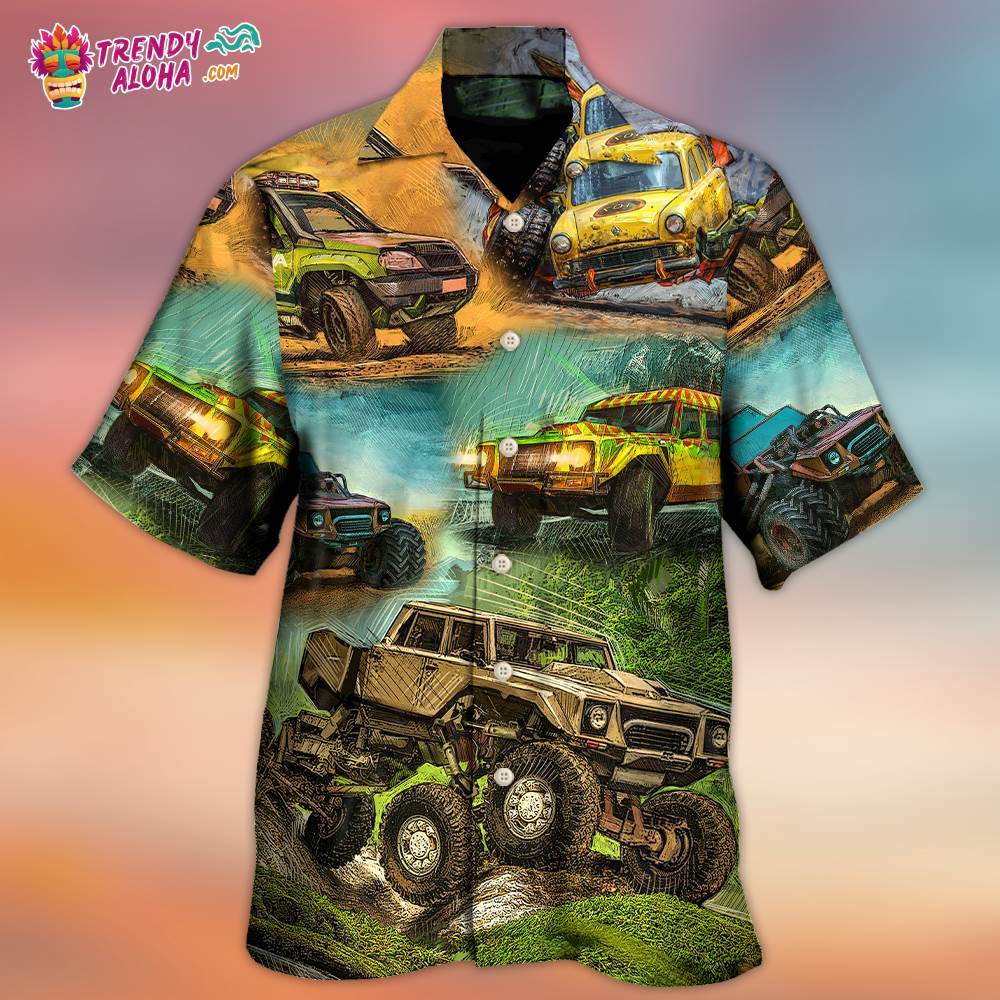 Jeep Abstract So Cool Vintage Art Style Hawaiian Shirt Trendy Aloha