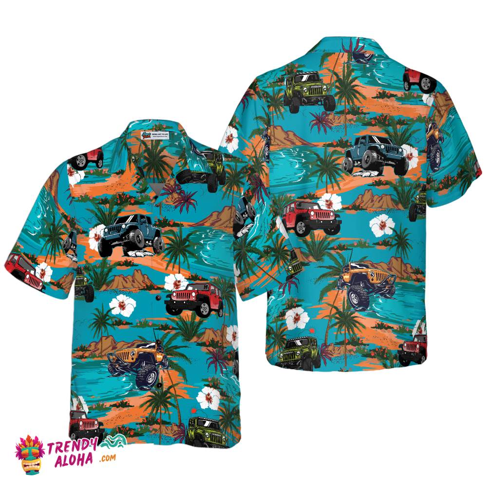 Jeep Car Retro Summer Hawaiian Shirt