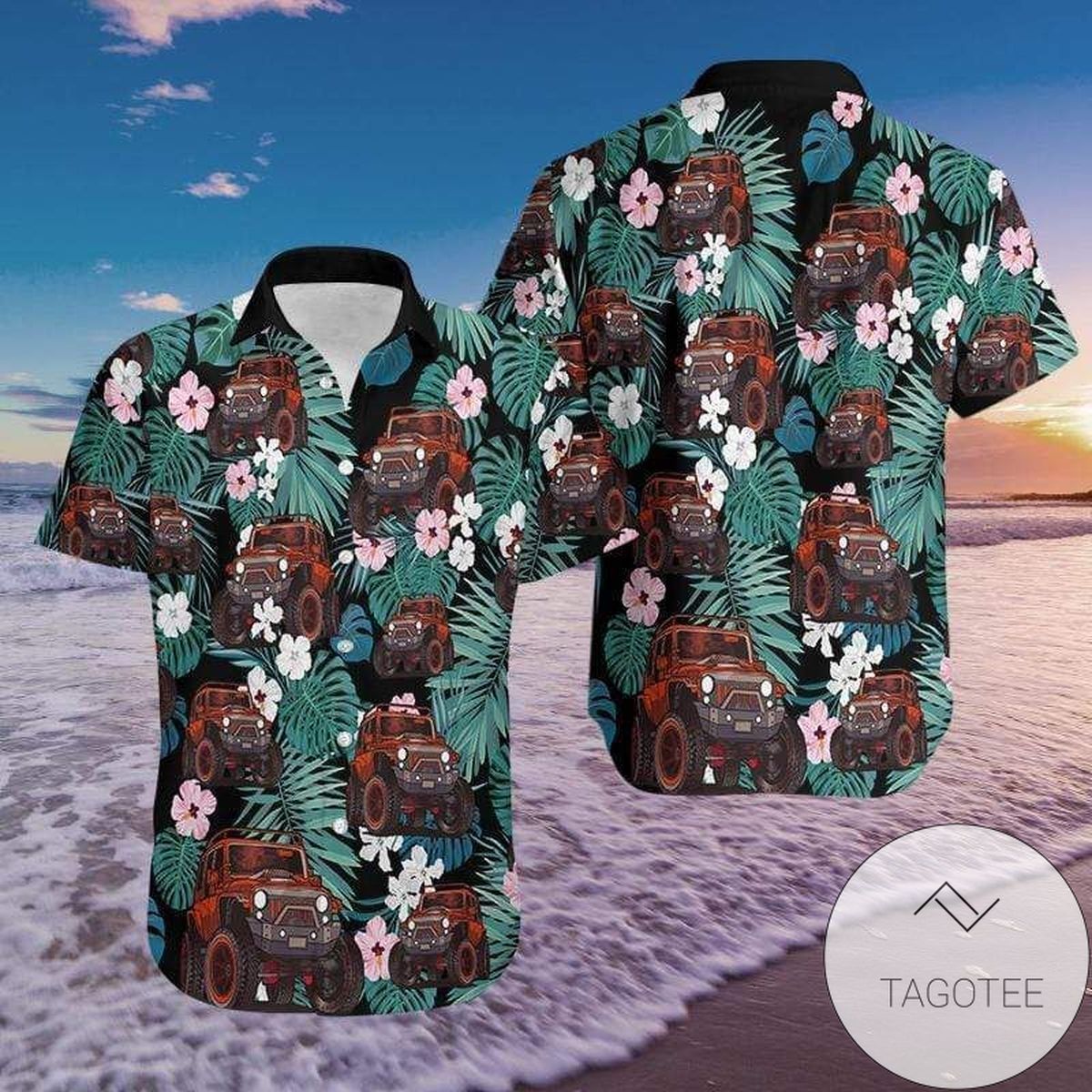 Jeep Enthusiast’s Dream Tropical Hawaiian BeacShirt