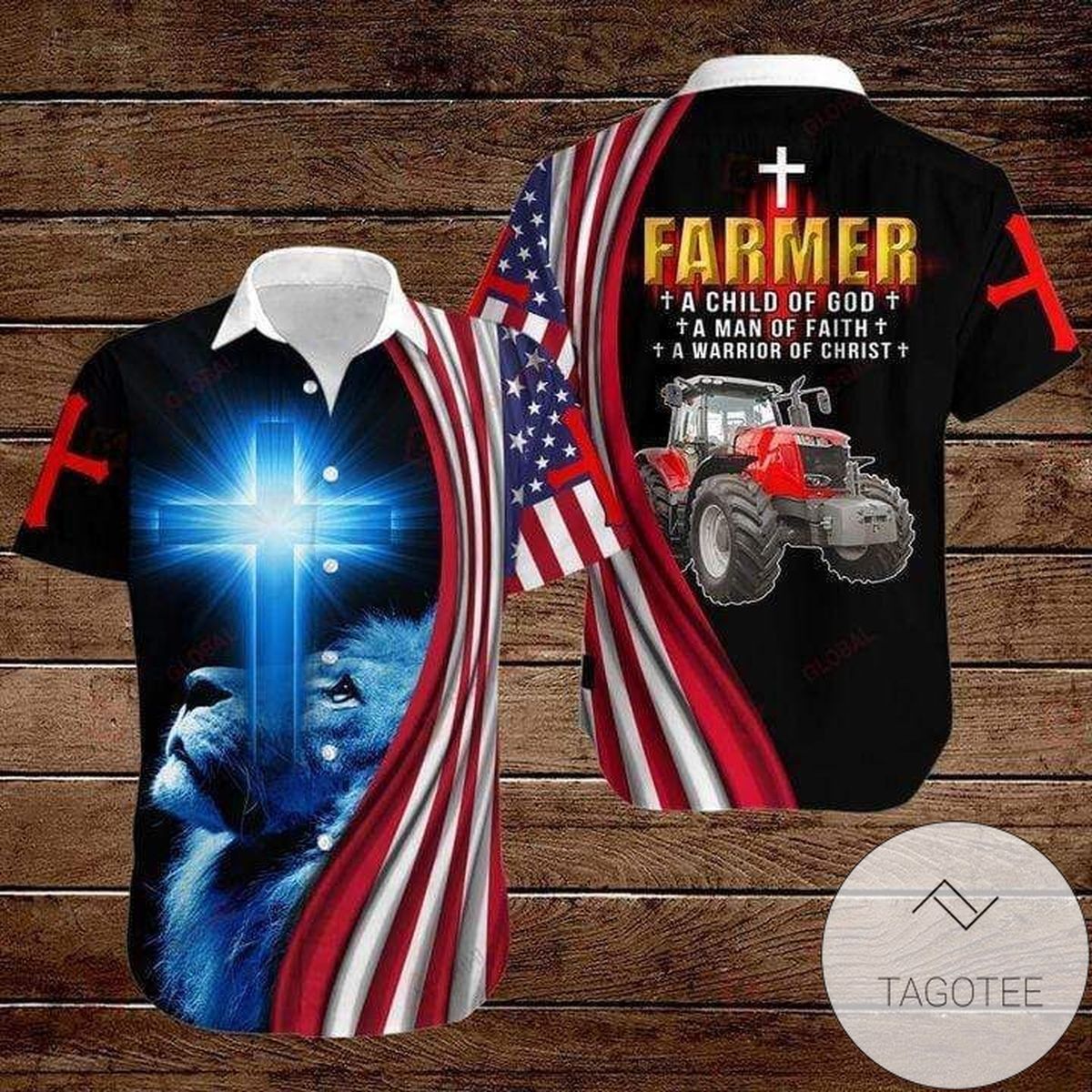 Jeep Farmer A Warrior Of Christ Lion God Hawaiian Shirts