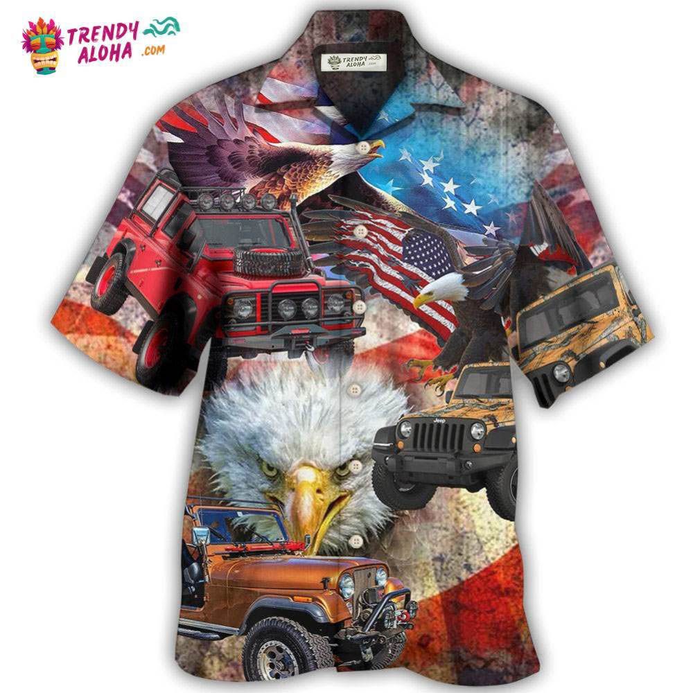 Jeep Independence Day America Hawaiian Shirt – Trendy Aloha Jeep Independence Day America Hawaiian Shirt – Trendy Aloha
