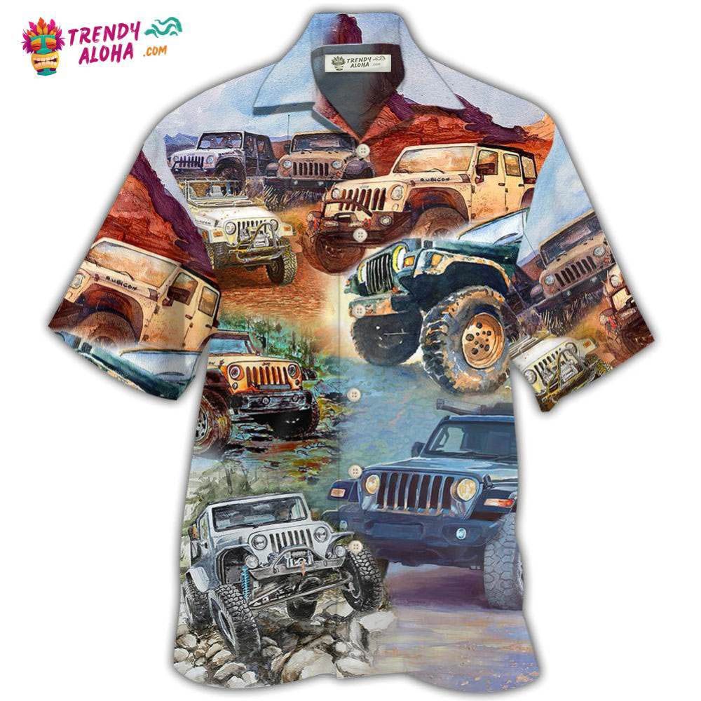 Jeep Painting Classic Jeep Vintage Hawaiian Shirt – Trendy Aloha