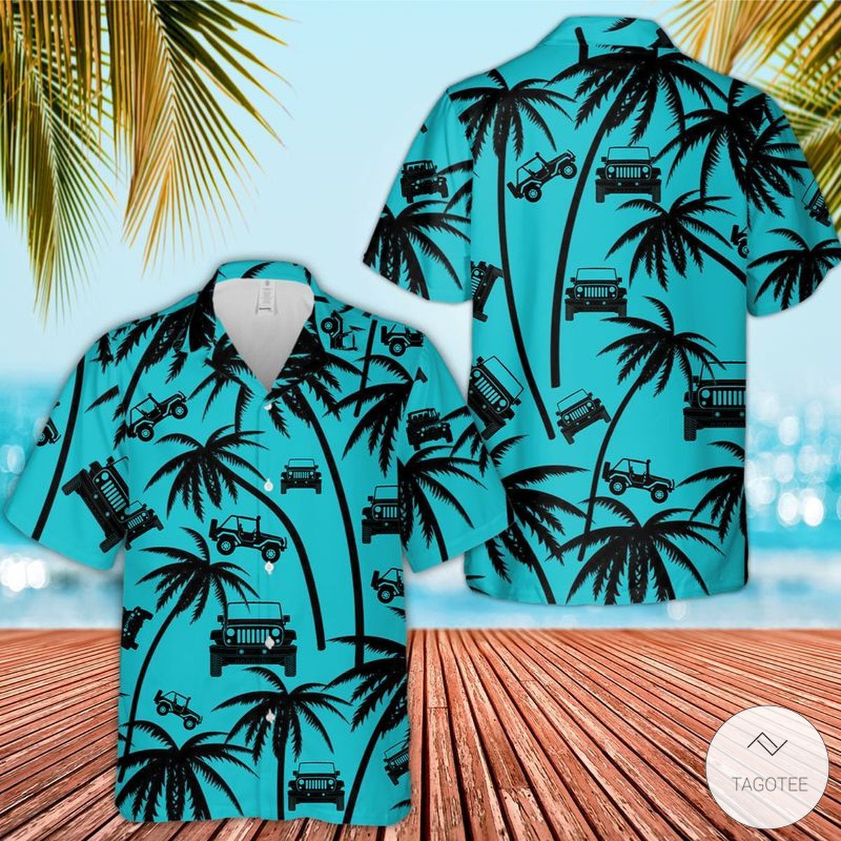 Jeep Palm Seamless Design Hawaiian Shirt Style
