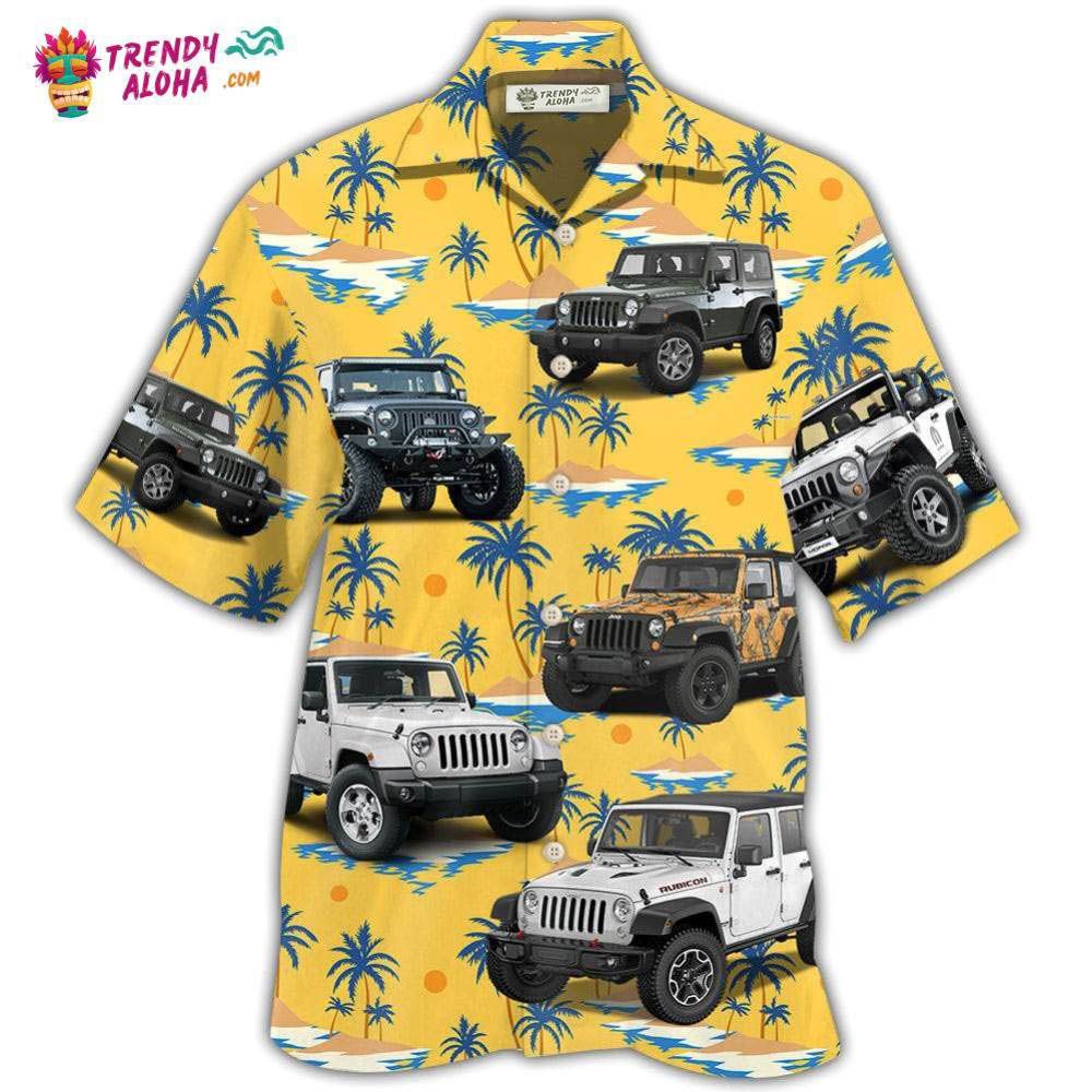 Jeep Stunning Tropical Style Hawaiian Shirt – Trendy Aloha Jeep Stunning Tropical Style Hawaiian Shirt – Trendy Aloha
