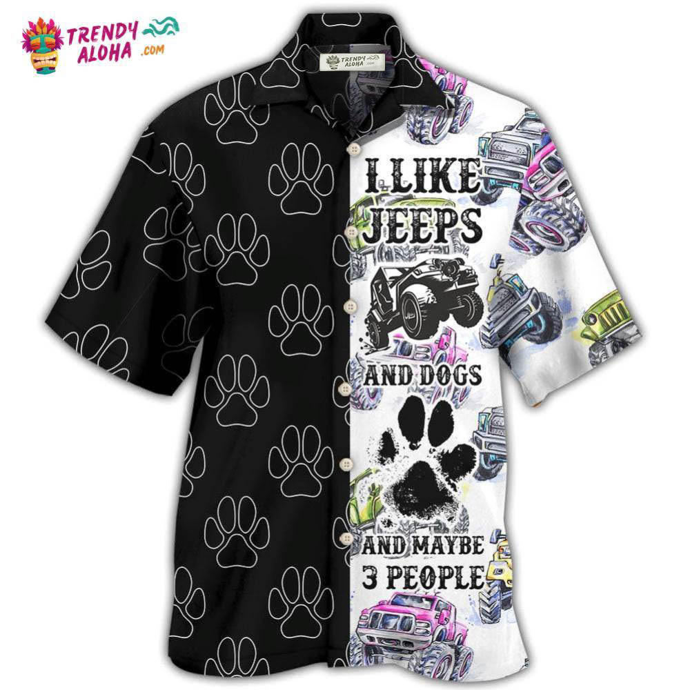 Jeeps I Like Jeeps And Dogs Hawaiian Shirt – Trendy Aloha