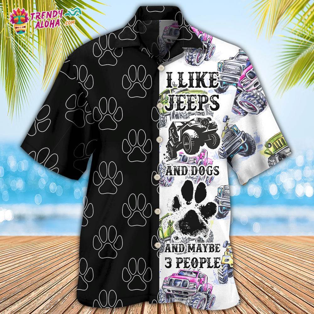 Jeeps I Like Jeeps And Dogs Hawaiian Shirt – Trendy Aloha