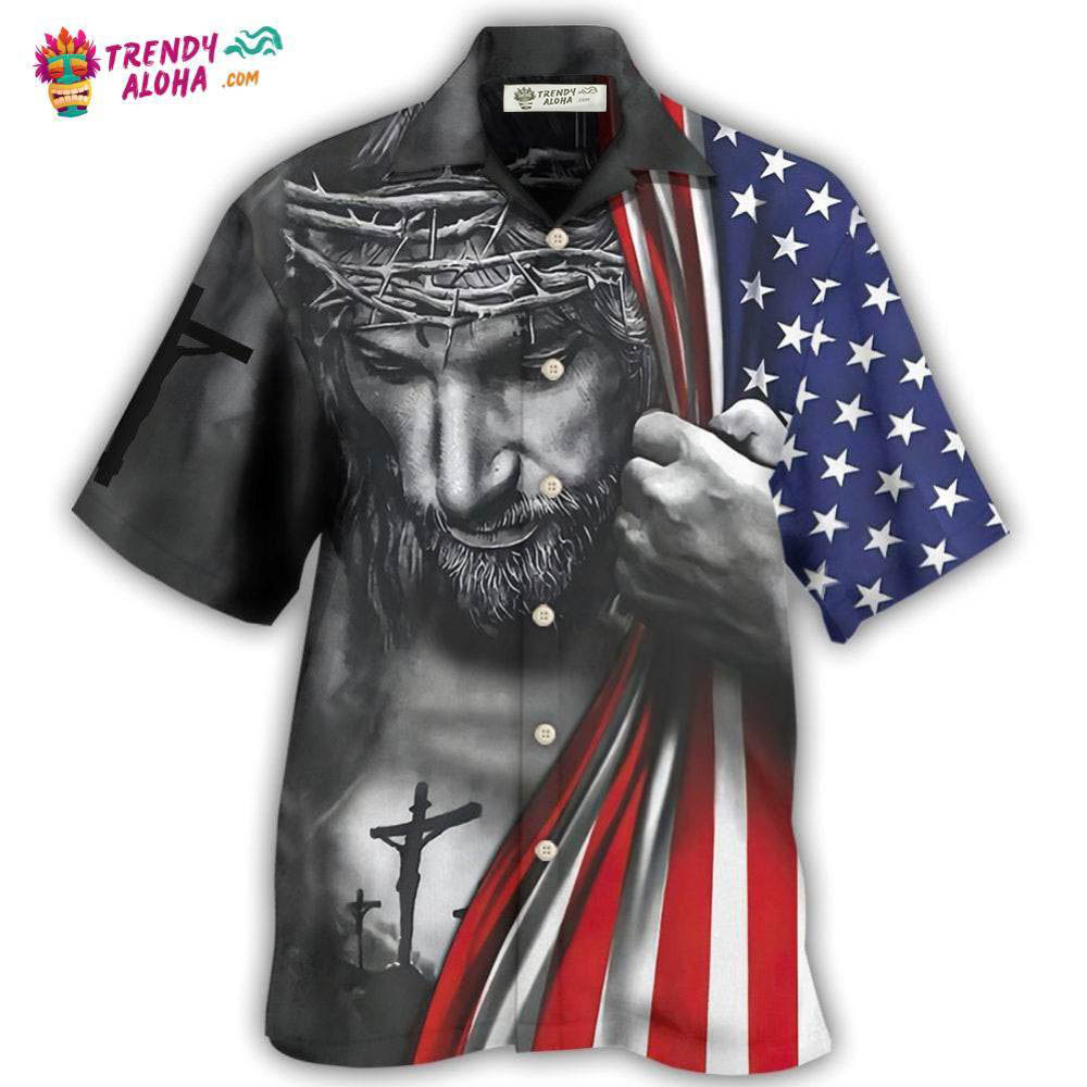 Jesus America One Nation Under God Hawaiian Shirt – Trendy Aloha Jesus America One Nation Under God Hawaiian Shirt – Trendy Aloha
