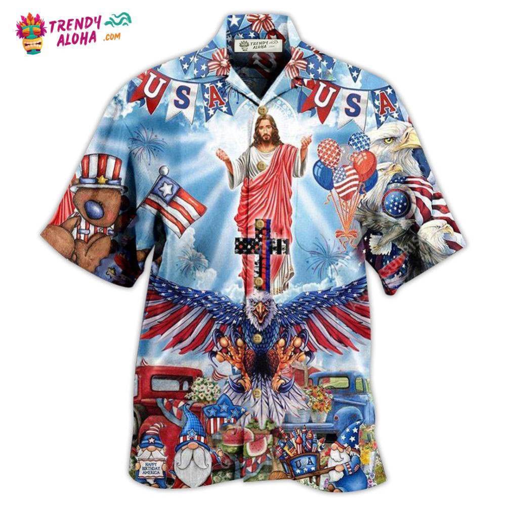 Jesus America Patriotism Hawaiian Shirt – Trendy Aloha