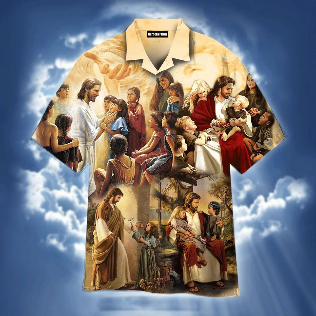 Jesus And Children From Around The World Aloha Hawaiian Shirts For Men And Women