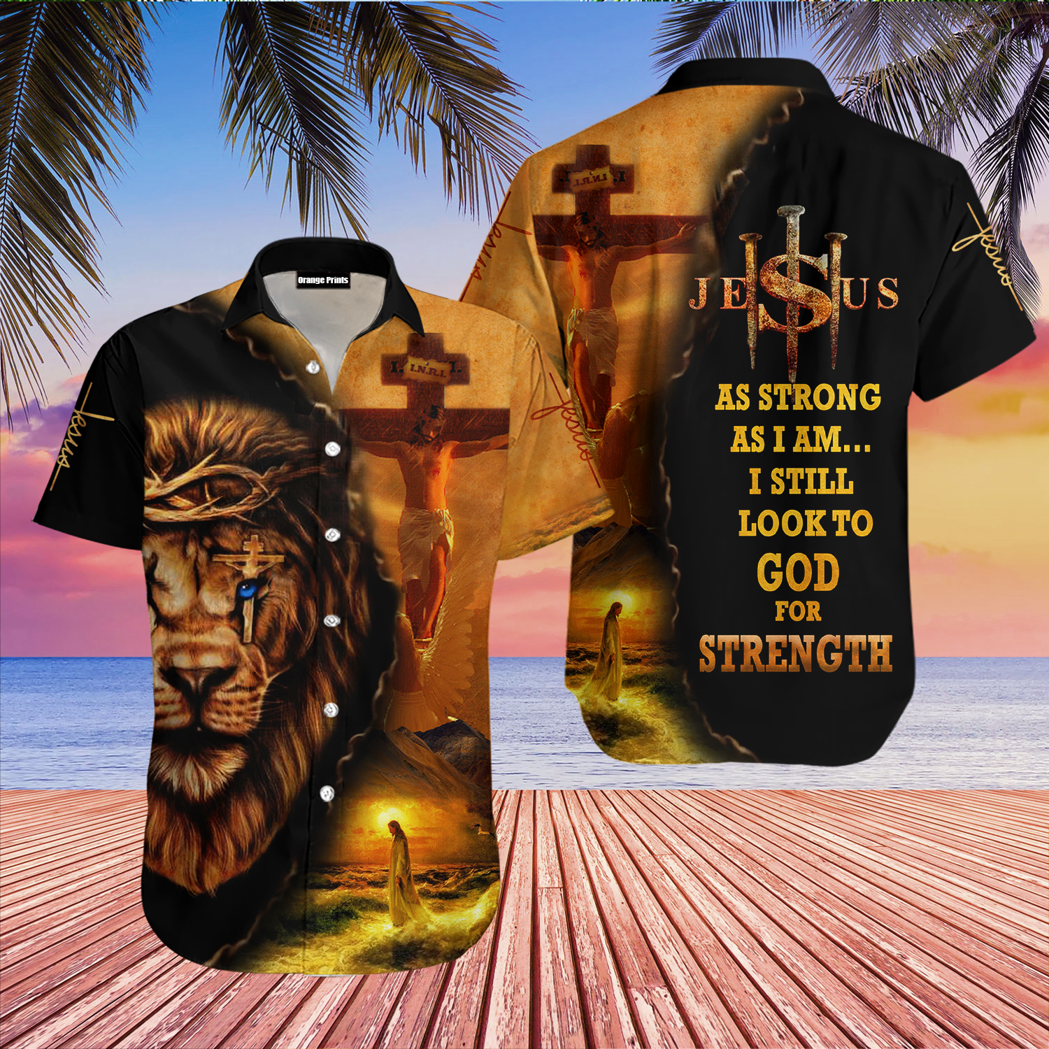 Jesus And Lion Aloha Hawaiian Shirts For Men And Women |