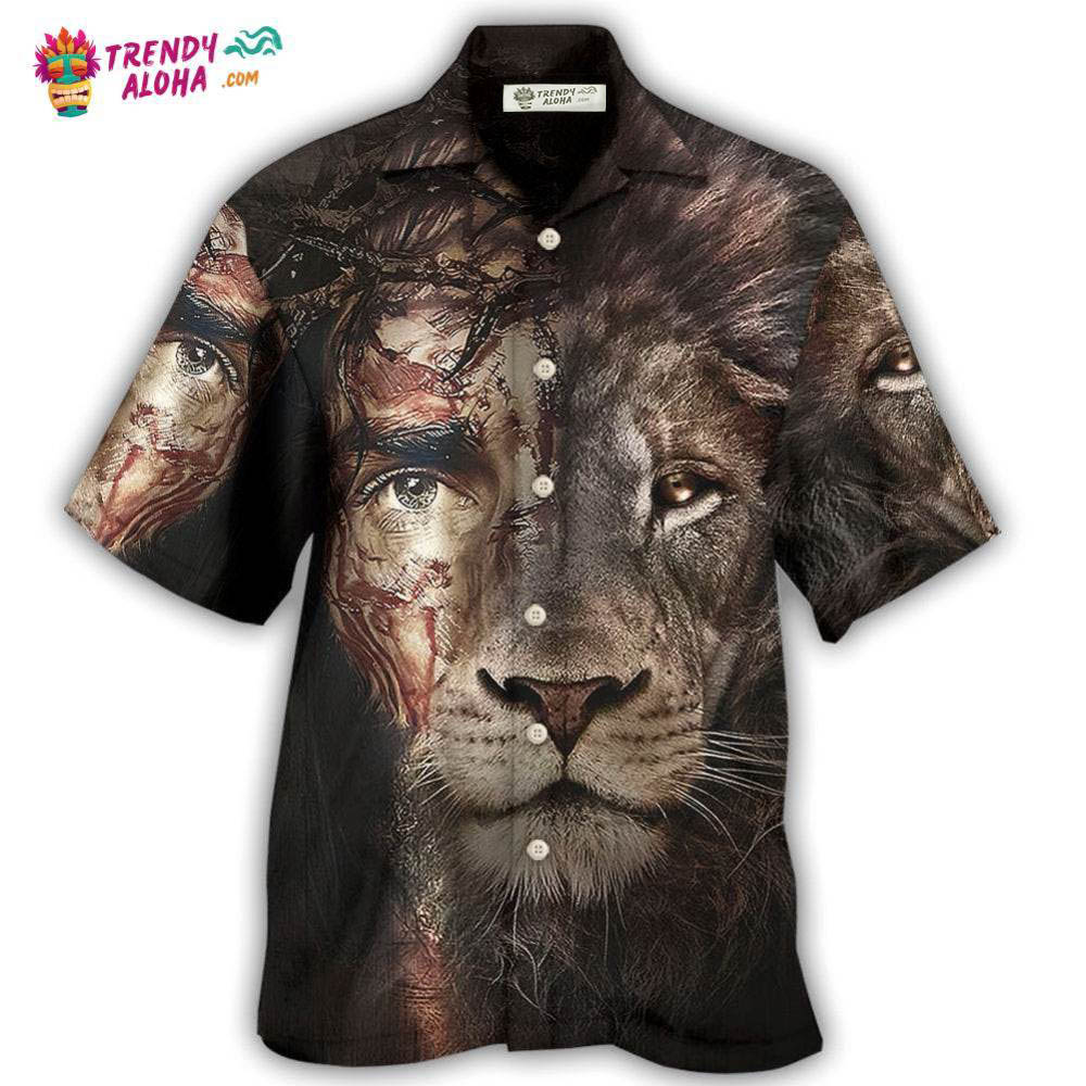Jesus And Lion Hawaiian Shirt – Trendy Aloha