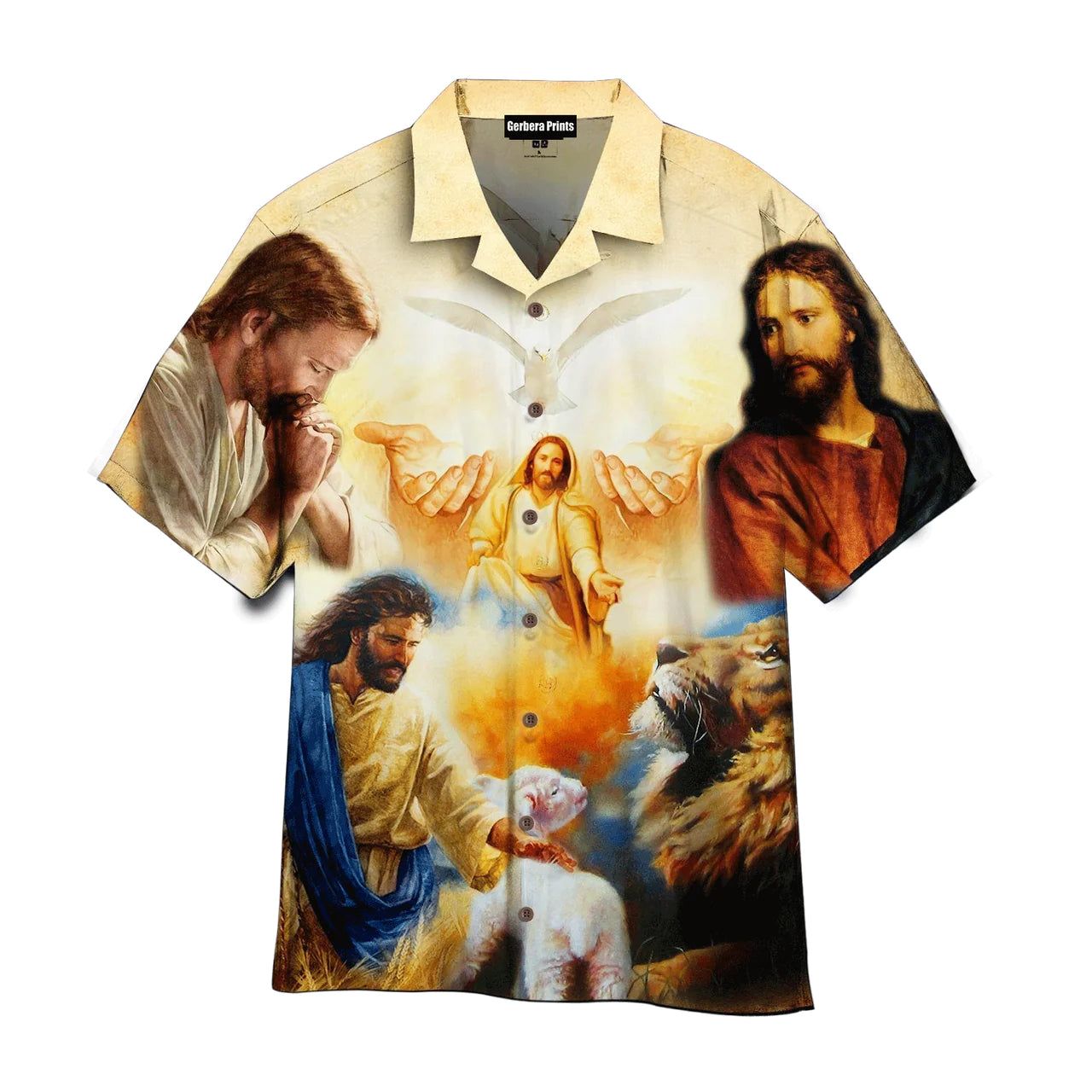 Jesus Bless The World Yellow Aloha Hawaiian Shirts For Men And Women