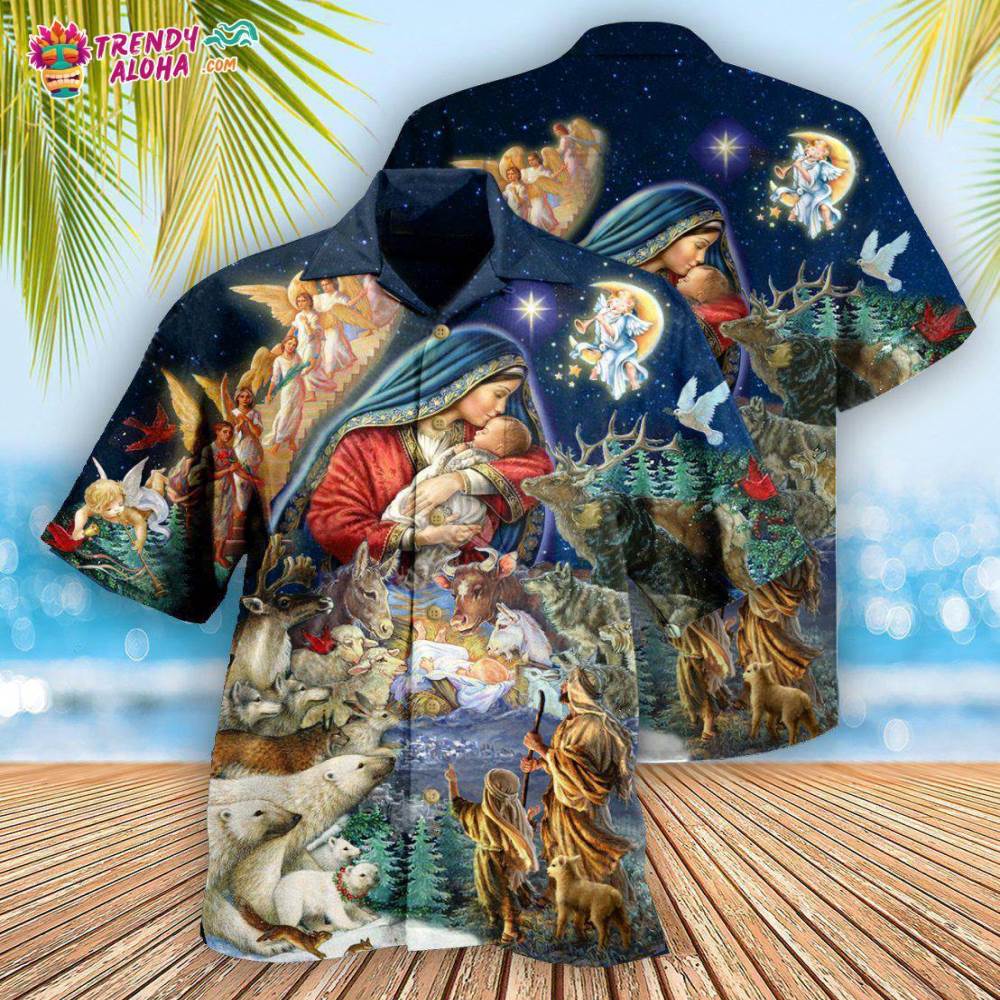 Jesus Born Of The Glory Hawaiian Shirt – Trendy Aloha