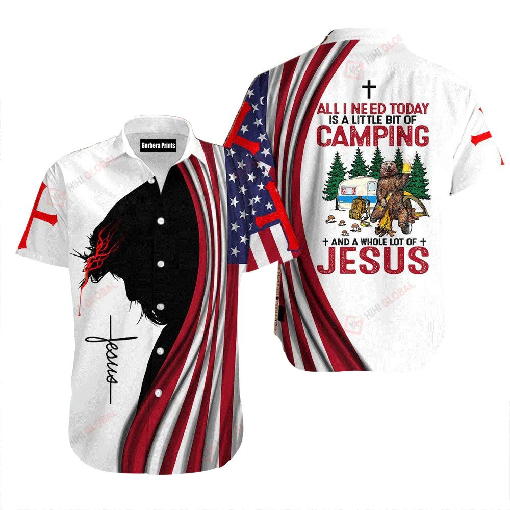 Jesus Camping White Aloha Hawaiian Shirts For Men And Women