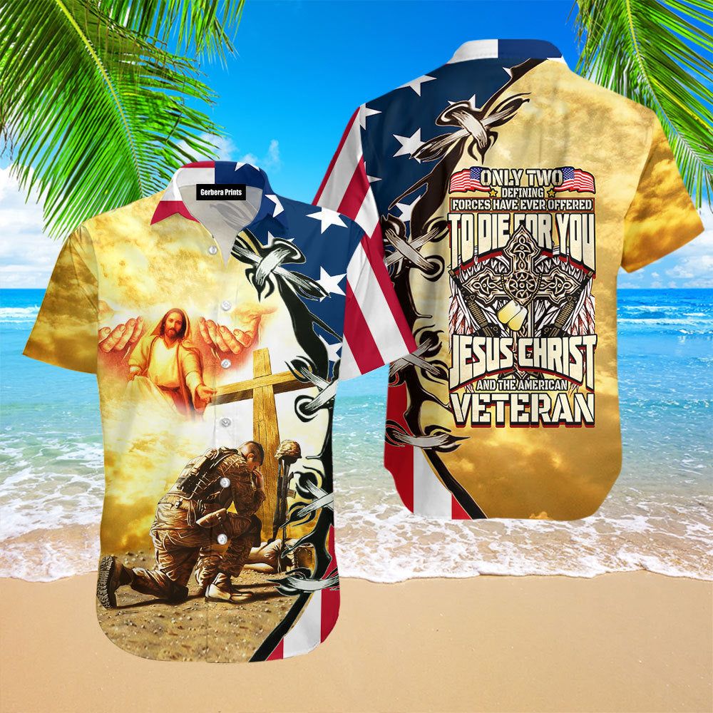 Jesus Christ And Us Veteran Aloha Hawaiian Shirts | For Men & For Women |