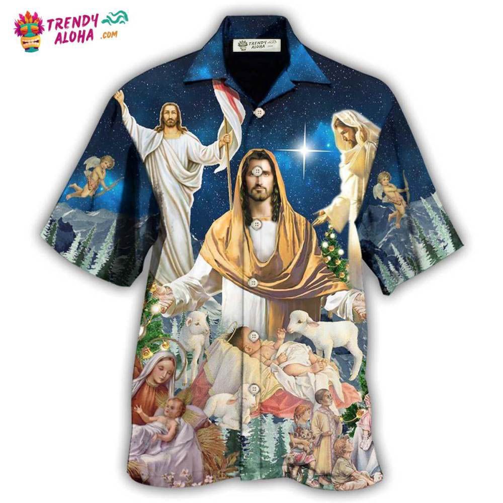 Jesus Christmas Miracle Night Hawaiian Shirt – Trendy Aloha