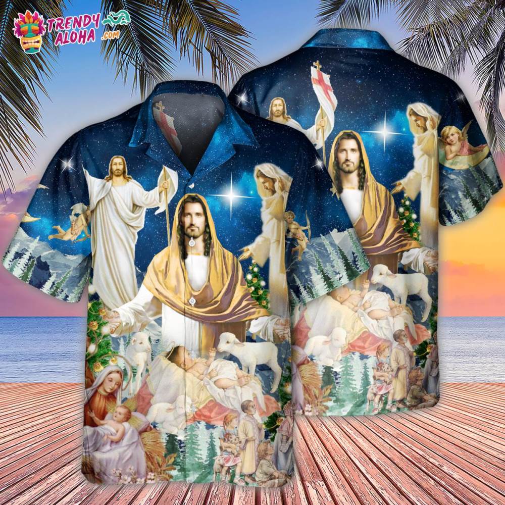 Jesus Christmas Miracle Night Hawaiian Shirt – Trendy Aloha
