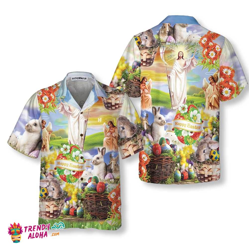 Jesus Easter Hawaiian Shirt, Button Up Easter For Men & Women, Easter Gift Idea