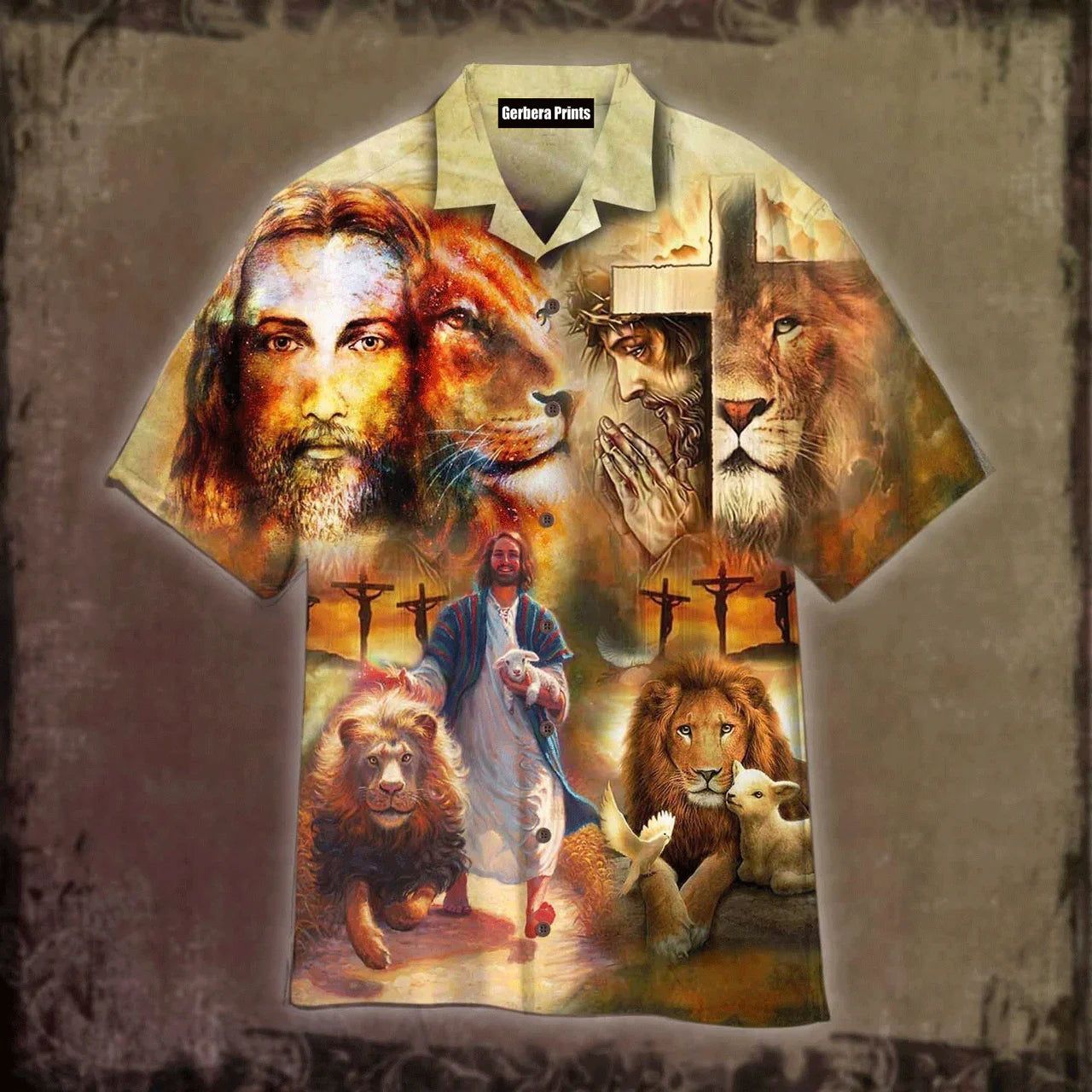 Jesus Faith Hope Love Lion Aloha Hawaiian Shirts For Men And Women
