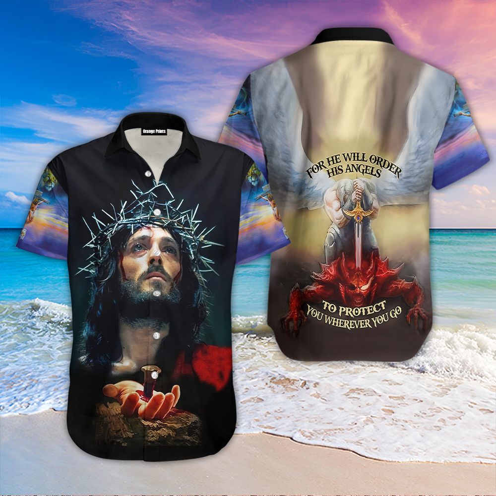 Jesus For He Will Order His Angle Aloha Hawaiian Shirts For Men And Women |
