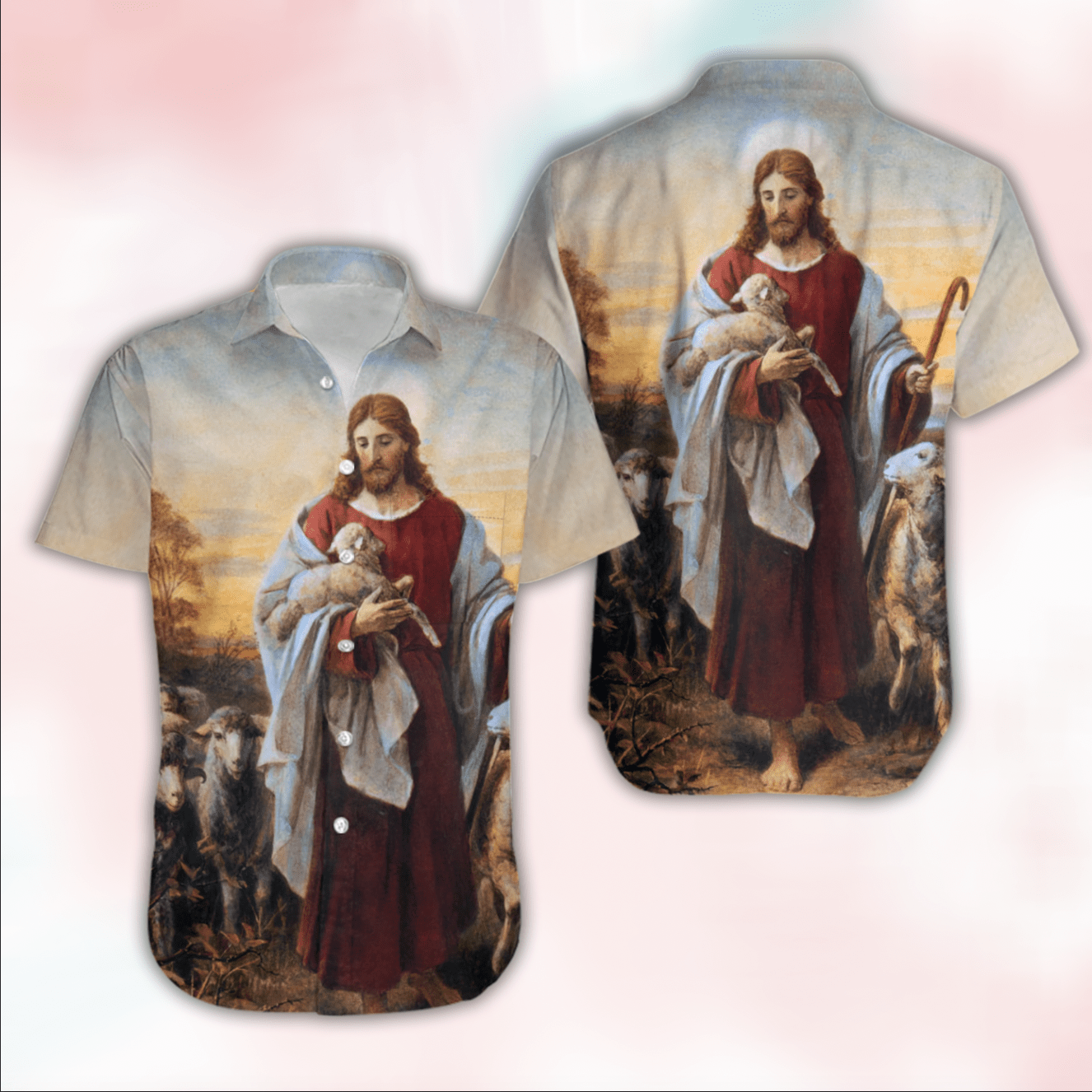 Jesus He Is Risen Easter Lamb Aloha Hawaiian Shirts For Men And Women |