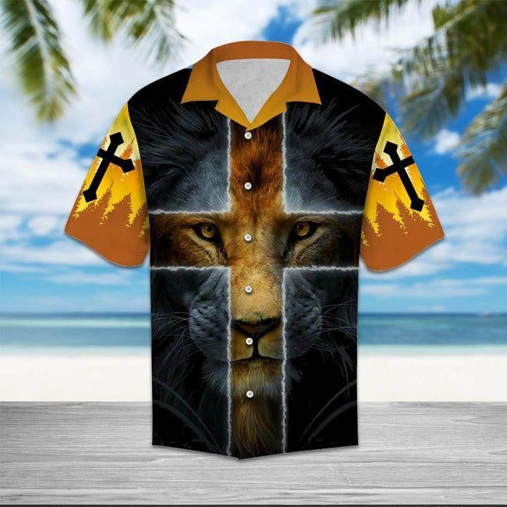 Jesus Is My God Lion Hawaiian Shirt | For Men & Women |