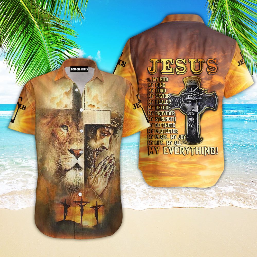 Jesus Is My God My King My Lord Aloha Hawaiian Shirts For Men & For Women |