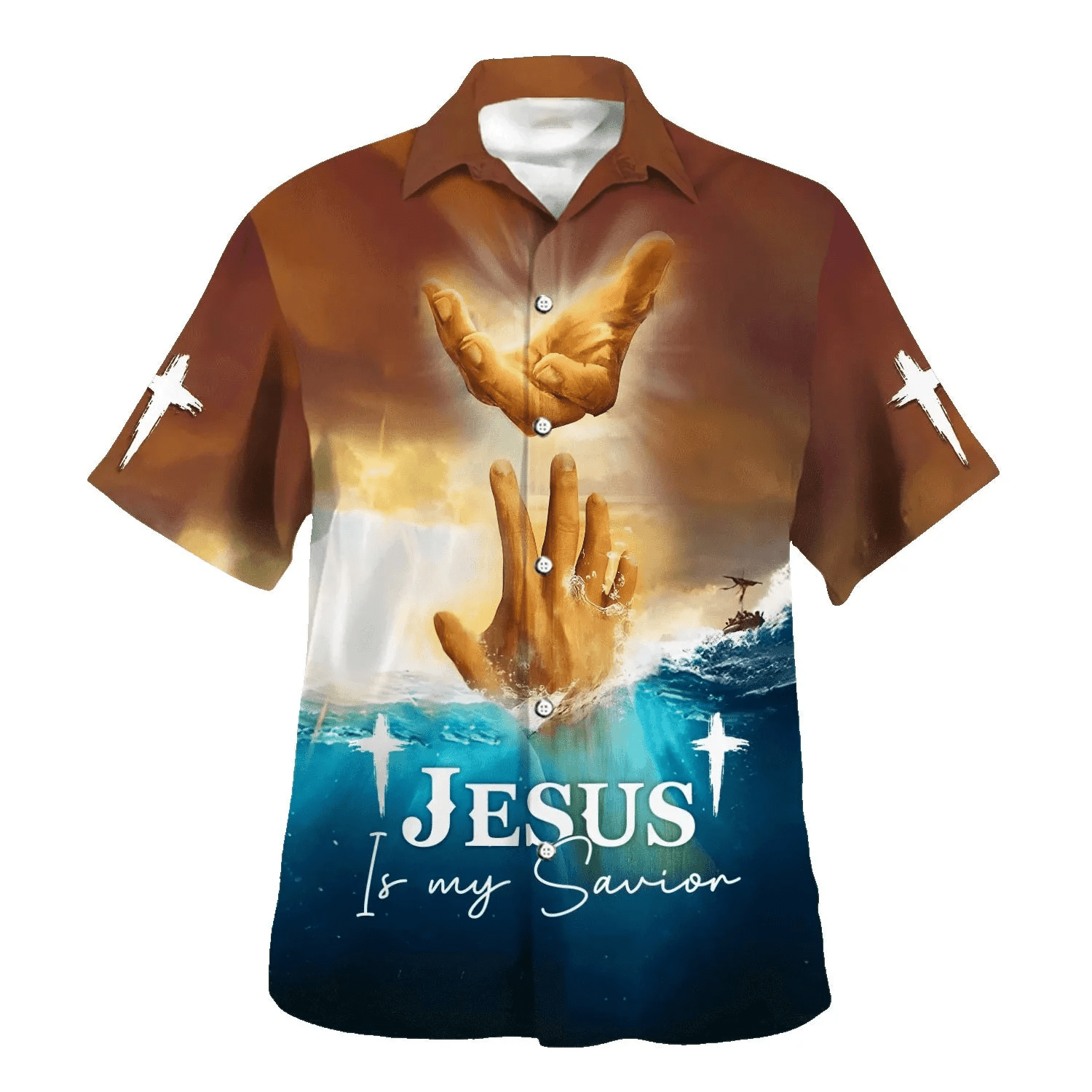 Jesus Is My Savior Take My Hand God Trendy Hawaiian Shirts For Men & Women – Christian Trendy Hawaiian Shirt – Hawaiian Summer Shirts