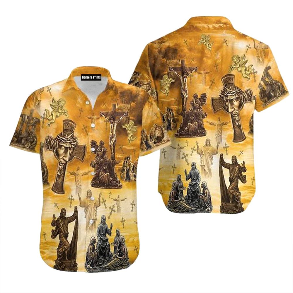 Jesus Is My Savior Yellow Aloha Hawaiian Shirts For Men And Women