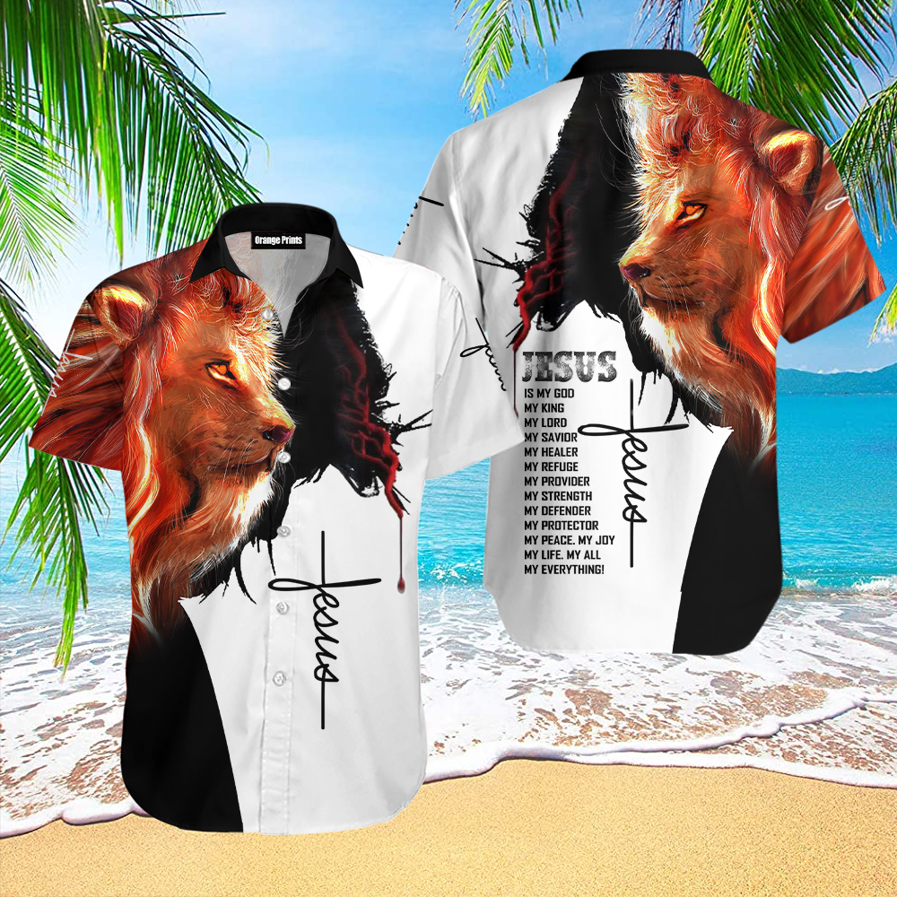 Jesus Lion Aloha Hawaiian Shirts For Men And Women |