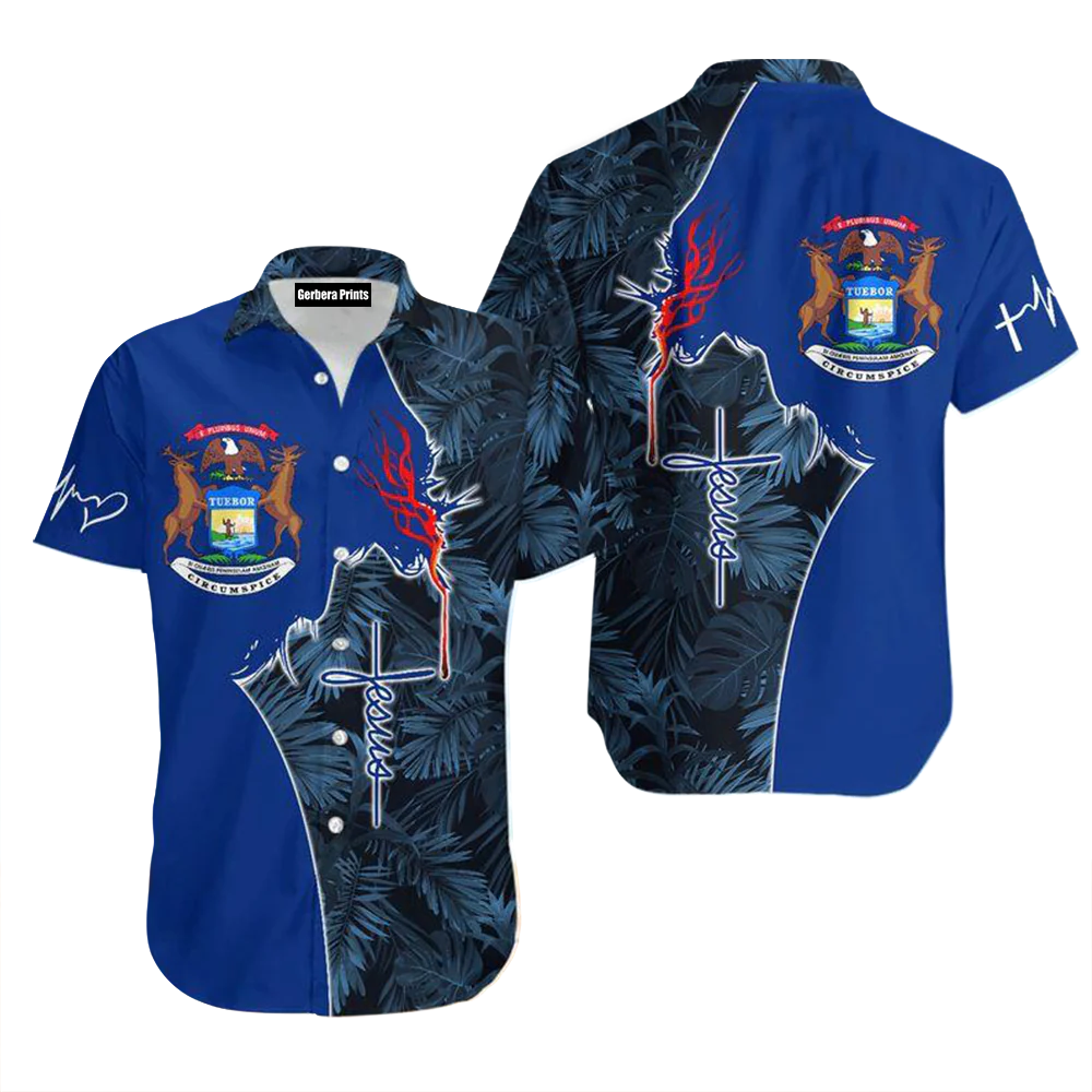 Jesus Michigan Aloha Hawaiian Shirts For Men And Women