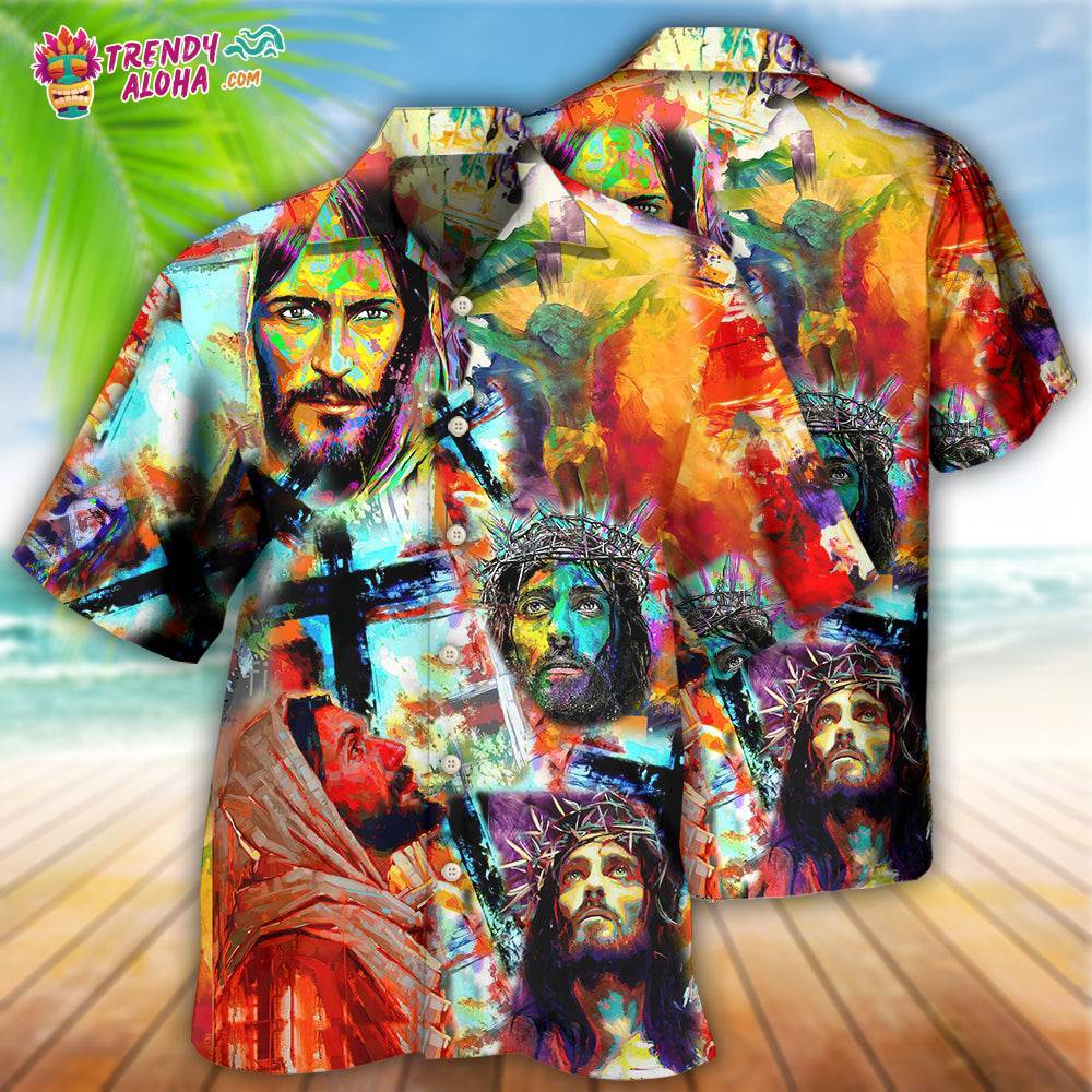 Jesus Peace Life Color Hawaiian Shirt – Trendy Aloha