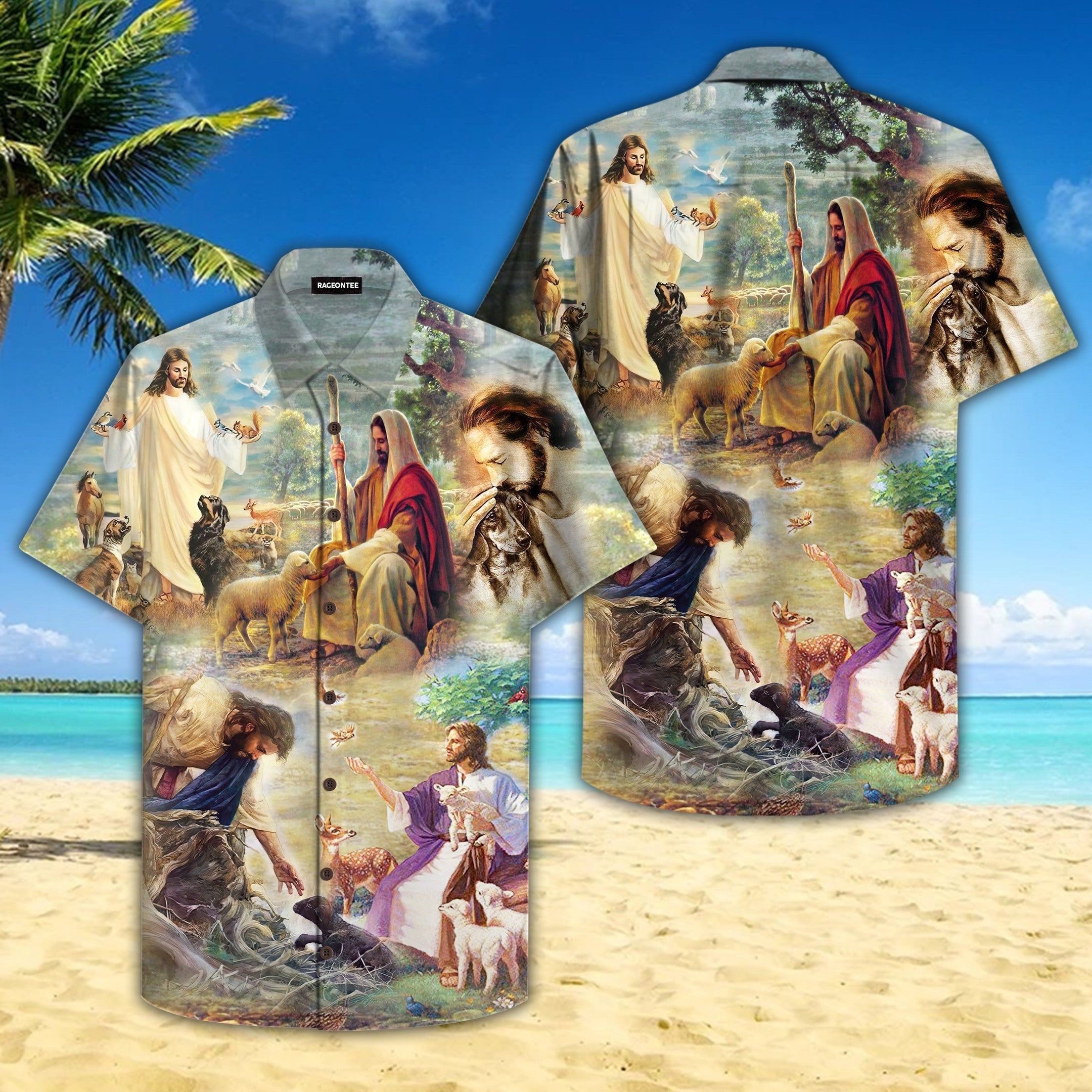 Jesus Saves Animals Aloha Hawaiian Shirts For Men And Women |