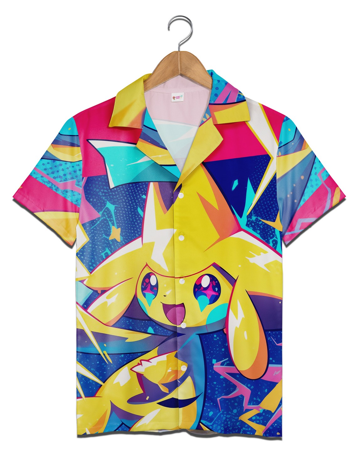 Jirachi Psychic Mythical Pokemon Hawaiian Shirt, Generation III Pokemon Aloha Shirt Jirachi Psychic Mythical Pokemon Hawaiian Shirt, Generation III Pokemon Aloha Shirt