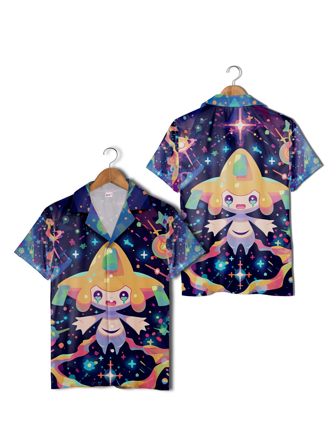 Jirachi The Wish Pokemon Hawaiian Shirt Button up Aloha Beach Shirt Gift Jirachi The Wish Pokemon Hawaiian Shirt Button up Aloha Beach Shirt Gift