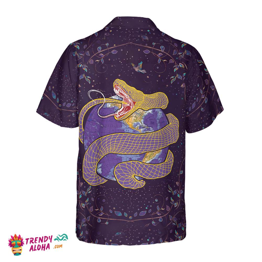 Jormungandr Earth Yggdrasil Norse Mythology Hawaiian Shirt