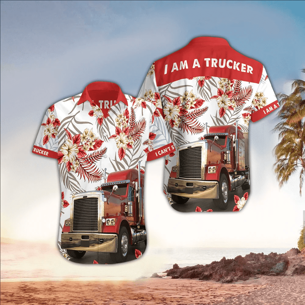 Joy Corners Hawaiian Shirt Featuring Floral Red Trucker 3D Print Quality Top