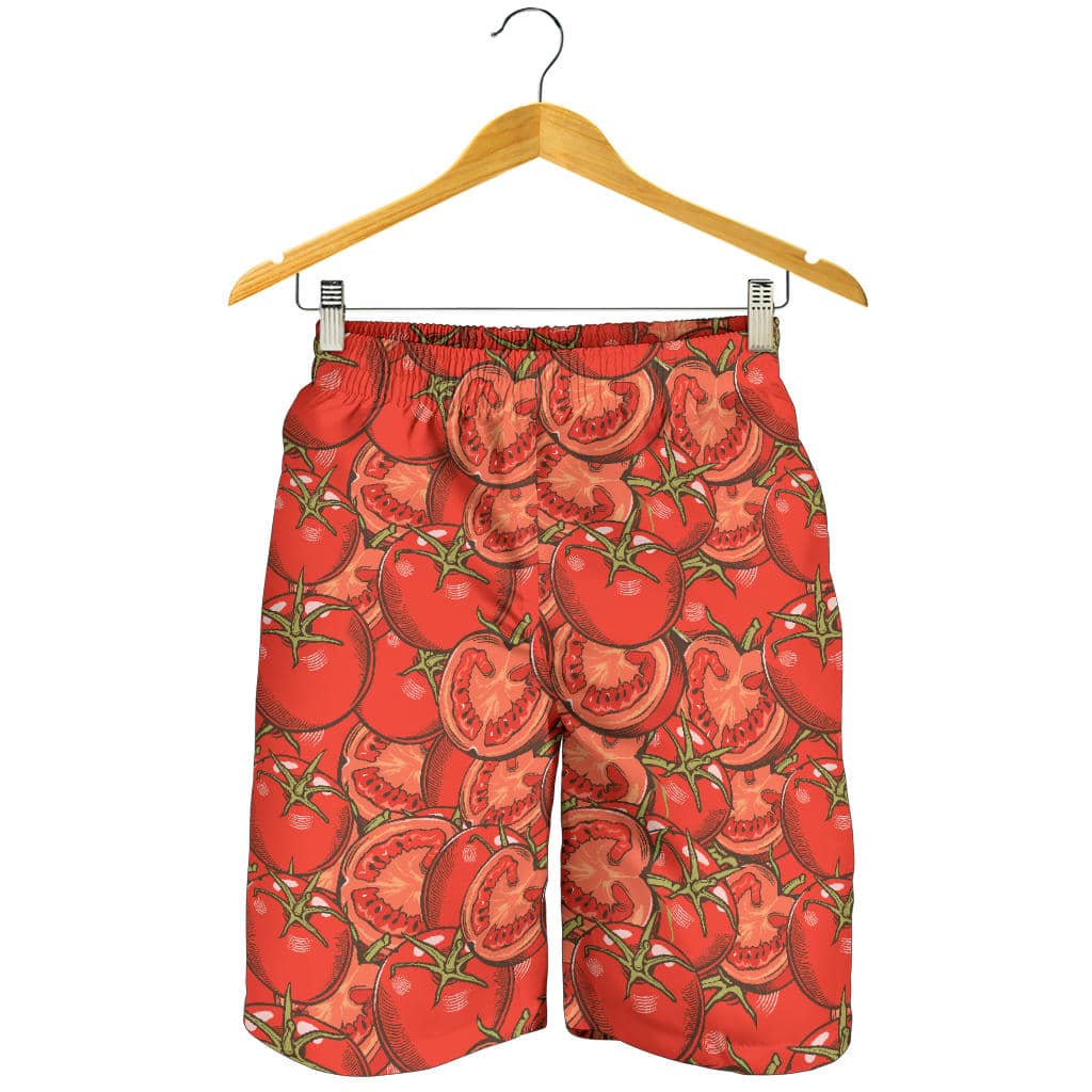 Juicy Red Tomato Pattern Shorts for Casual Family Days