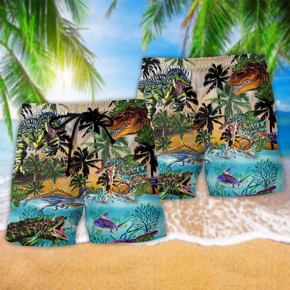 Jurassic Park Dinosaur Developmental Story World Trendy Aloha Hawaiian Beach Shorts
