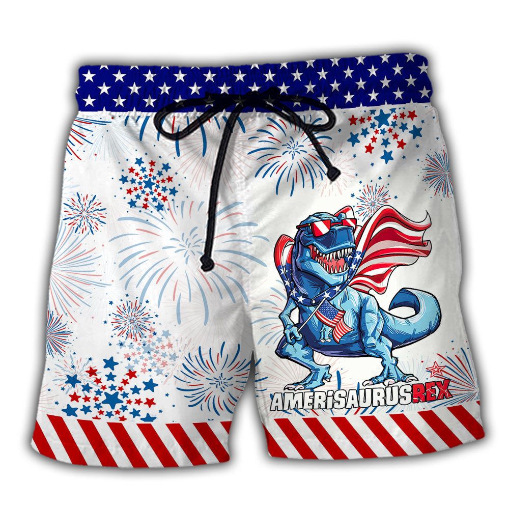 Jurassic Park Dinosaur Independence Day Jurassic Park Dinosaurus Trendy Aloha Hawaiian Beach Shorts