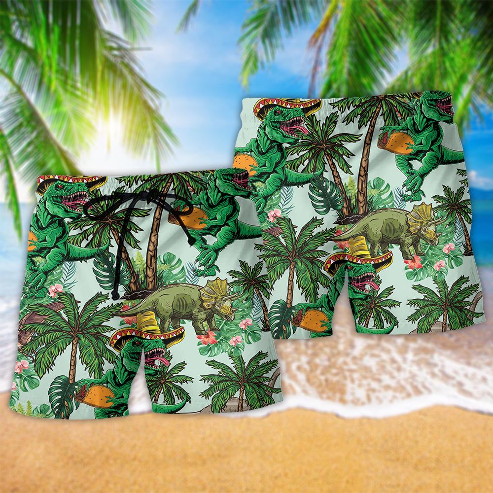 Jurassic Park Dinosaur Lover Amazing Style Trendy Aloha Hawaiian Beach Shorts