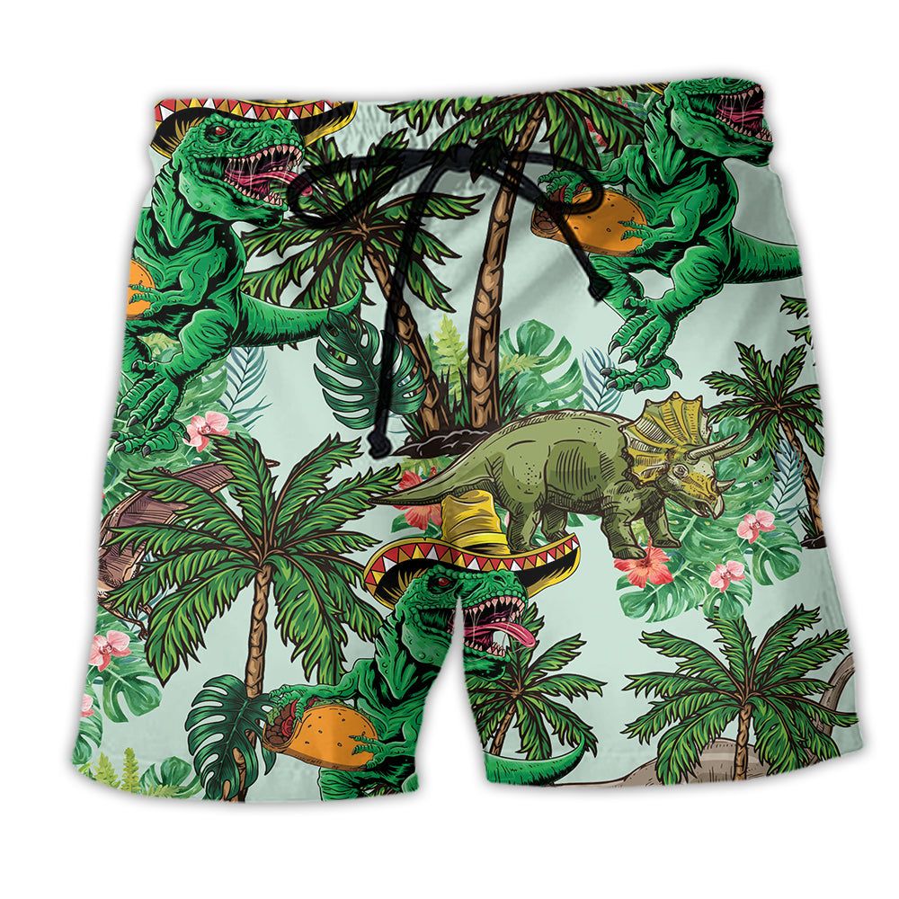 Jurassic Park Dinosaur Lover Amazing Style Trendy Aloha Hawaiian Beach Shorts