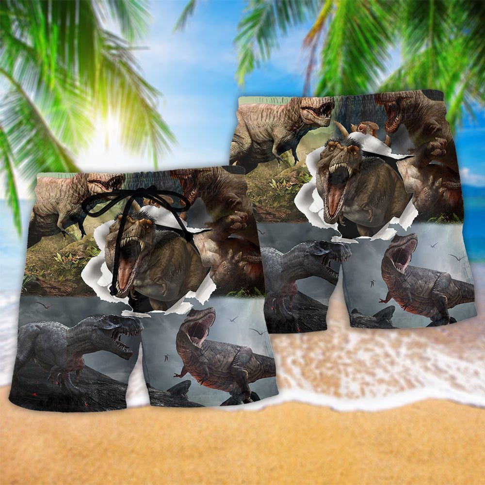 Jurassic Park Dinosaur T-Rex Cool Style Amazing Trendy Aloha Hawaiian Beach Shorts