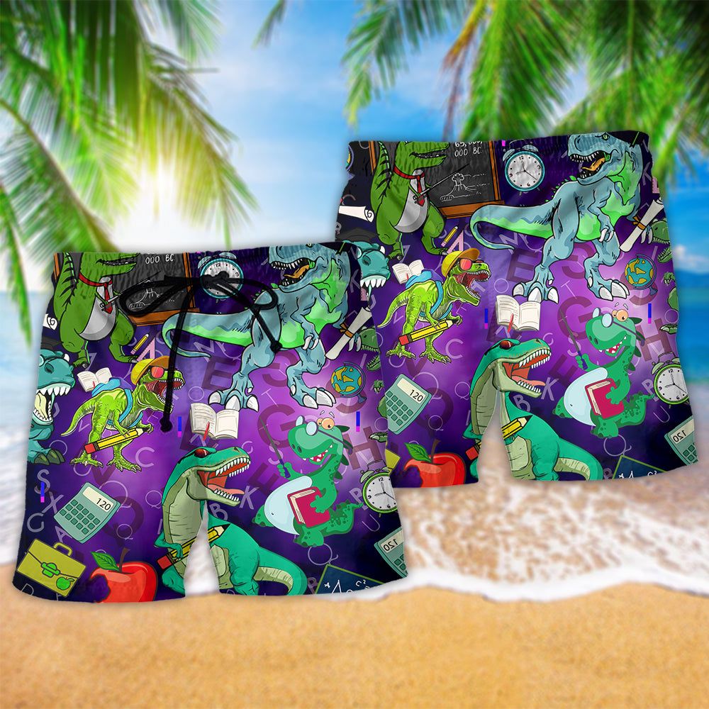 Jurassic Park Dinosaur Teaching Is Like A Walk In The Park Trendy Aloha Hawaiian Beach Shorts