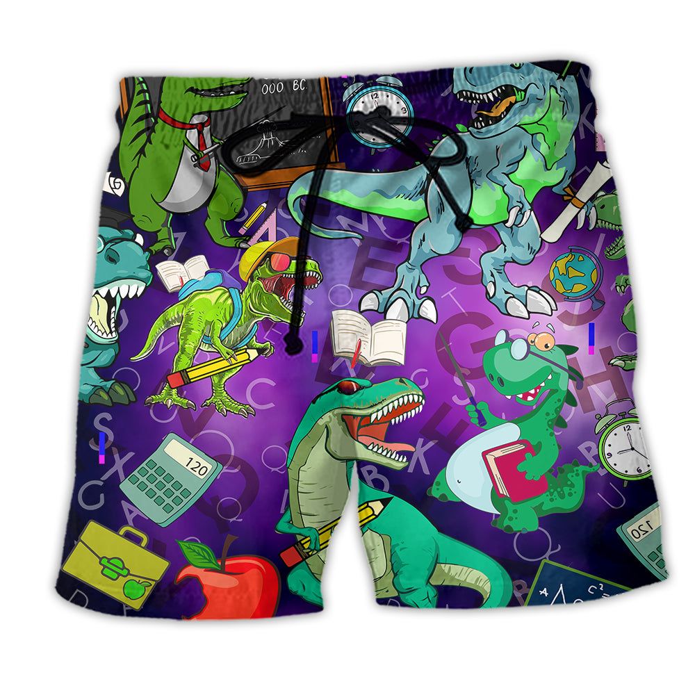 Jurassic Park Dinosaur Teaching Is Like A Walk In The Park Trendy Aloha Hawaiian Beach Shorts