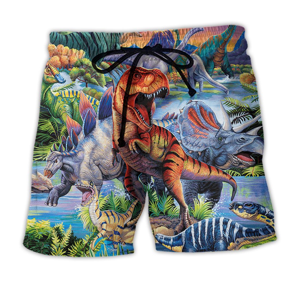 Jurassic Park Dinosaur World Amazing Style Trendy Aloha Hawaiian Beach Shorts
