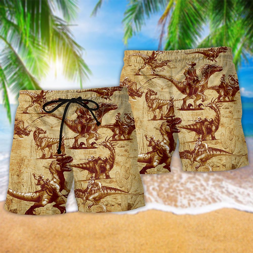 Jurassic Park Dinosaur World Summer Cool Trendy Aloha Hawaiian Beach Shorts