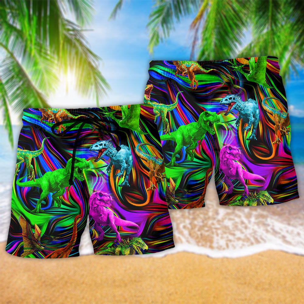 Jurassic Park Dinosaur World Summer Style Trendy Aloha Hawaiian Beach Shorts