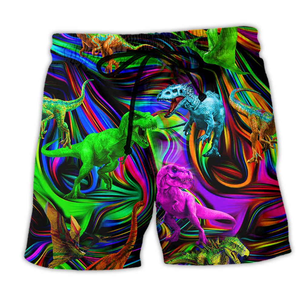 Jurassic Park Dinosaur World Summer Style Trendy Aloha Hawaiian Beach Shorts
